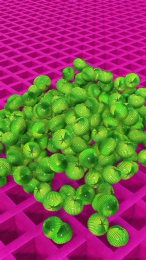 Satisfying Sphere Collapse Through Grid #physics #simulation