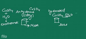 Anhydrous copper sulphate (CuSO) was dissolved in one beaker an... | Filo