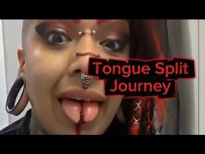 Tongue split journey and healing. #bodymods #bodymodification #tonguesplit #splittongue #snaketongue