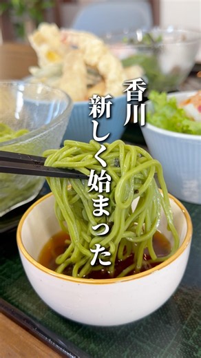 【香川グルメ】猫のひと口 茶そば冷静麺 #japanesefood