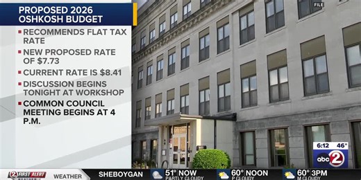Oshkosh city council receiving budget proposal