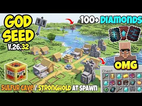 🔥Best Speedrun (God Seed) For Minecraft 26.32+ Bedrock And PE | 3 Blacksmith Seed + Sulfur Cave