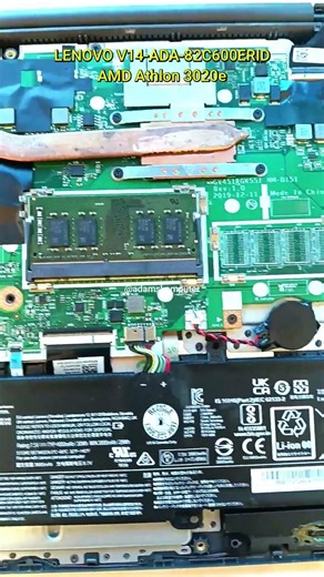 LENOVO V14 ADA 82C600ERID AMD Athlon 3020e Bagian dalam #lenovo #motherboard #laptopservice #shorts