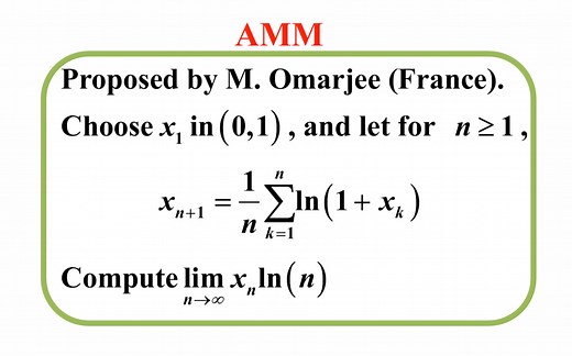 【美国数学月刊】【数学分析】Stolz公式的运用（AMM December 2018（12079））_哔哩哔哩_bilibili