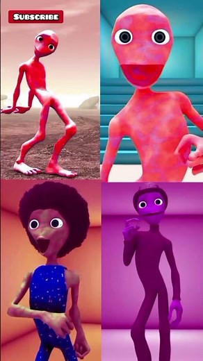 Colorful alien dance DAME TU COSITA Funny Speed ​​Challenge Green Alien Dance Frog dance