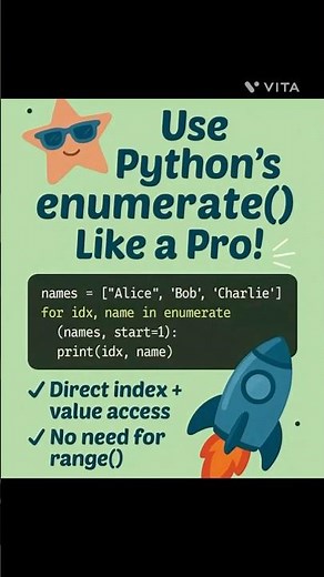 Use enumerate like a pro in python‼️⚠️ |#coding #tricks