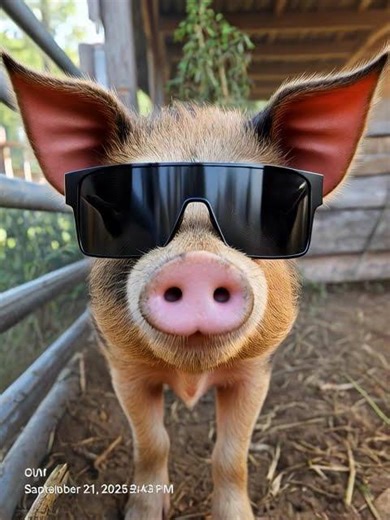I'm a cool farm pig to be with