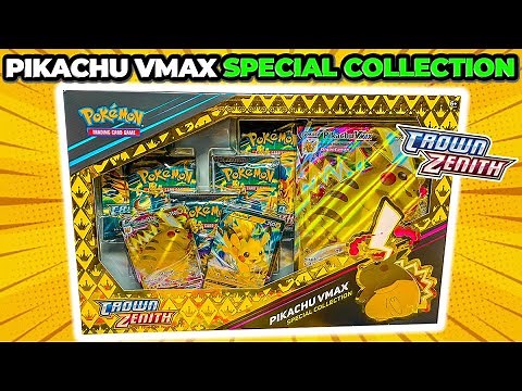 Pokemon Crown Zenith Pikachu VMAX Special Collection Box OPENING!