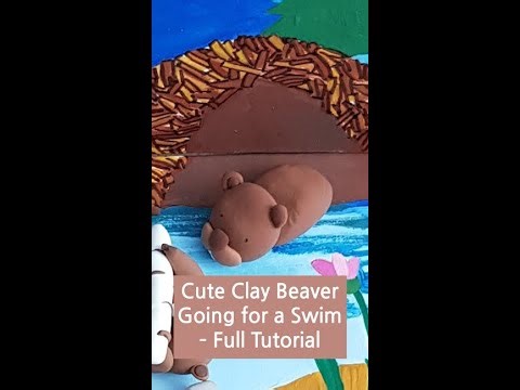 Cute Clay Beaver Going for a Swim – Full Tutorial 🦫