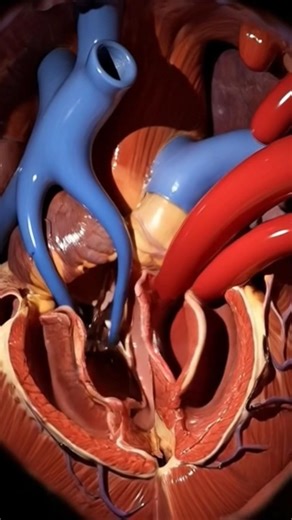 How the Heart Pumps Blood | 3D Medical Animation. #education #science #heart #health #shorts