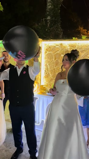 Outdoor Wedding Celebration with Colorful Smoke Effects