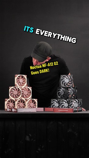 Are you team Coffee & Cream, or Team Blackout? 👀 Noctua recently dropped their new NF-A12x25 G2 Chromax.black fans and they are stylishly ninja 🥷 If you haven’t seen our build with them yet, head over to the channel and see it come together! Link in bio. @noctua_at #pcbuilding #noctua #pccooling #pcbuilding