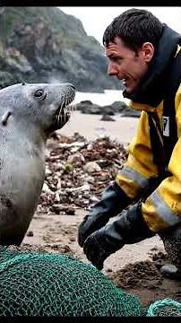 Entangled Seal Rescue | Diver Saves Baby Seal from Deadly Ocean Net
