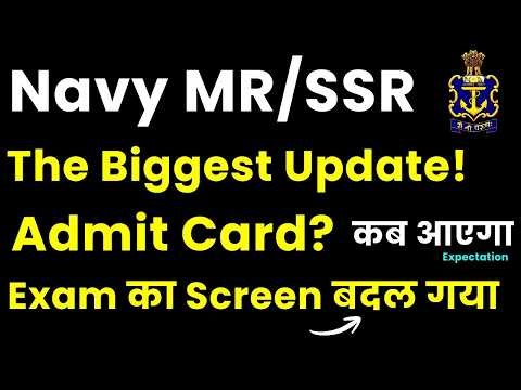 Navy SSR MR Exam date & Admit Card | Navy Exam Online New Interface 2026 Navy Medical Assistant