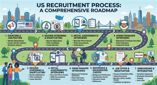 US Recruitment Lifecycle: 7 Key Milestones | Aakash Mishra posted on the topic | LinkedIn
