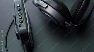 Pressing the play button on a cassette player