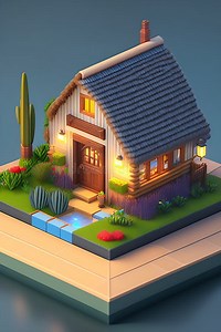 Isometric House Pixel Art Stock Photos - Free & Royalty-Free Stock Photos from Dreamstime