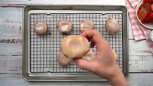 Strawberry Jelly Filled Biscuit Donuts