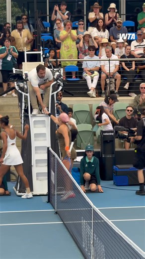 This girl is on fire! 🔥 Diana Shnaider is into the next round after defeating Fernandez in straight sets. #AdelaideInternational | WTA