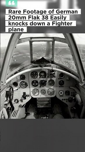 Rare Footage of German 20mm Flak 38 Easily knocks down a Fighter plane - WW2 Footage
