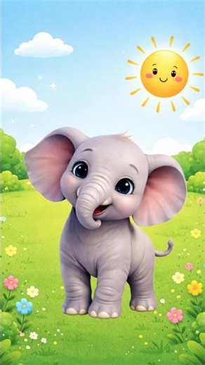 Elephant Cartoon Song | Kids Rhymes & Baby Songs #shorts #kidsrhymes
