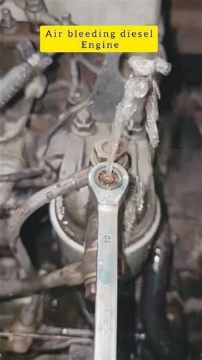 air bleeding diesel engine #how to Remove air in diesel engine #easy #simple
