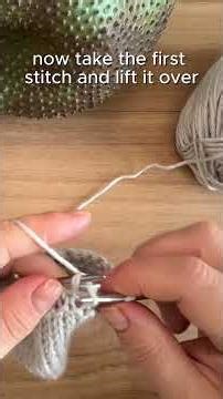 1 Over 2 Bind Off Tutorial #knitting #technique #knittinginstructions