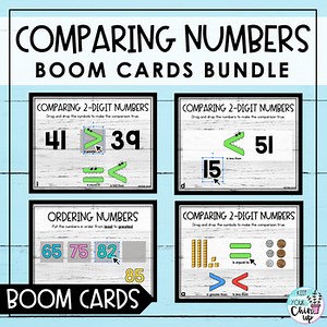 Comparing Numbers Boom Card Bundle - Distance Learning