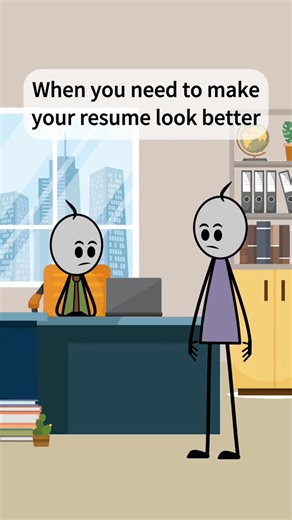 12K views · 189 reactions | When you need to make your resume look better. #corporatelife #workplace #manager #animation #foryou | Likey Animation | Facebook
