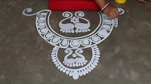 638K views · 17K reactions | how to draw laxmi pada for laxmi puja at home / laxmi footprint design / very simple alpona designs | Shyamali Rangoli Art | Facebook