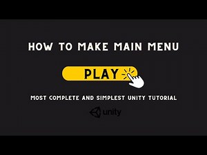 How to Make Main Menu in Unity!