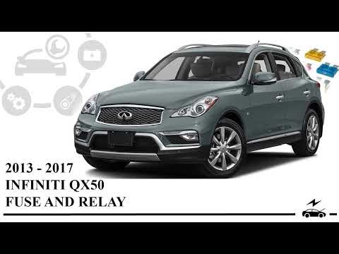 Infiniti QX50 (2013 - 2017) Fuse box diagram and relay with assignment and location
