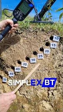 Prueba de profundidad detector de metales Simplex BT