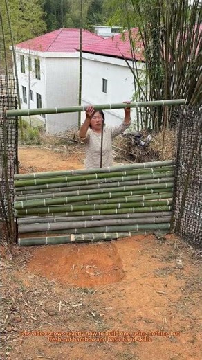 DIY Bamboo Garden Gate: Rural Handmade Craft