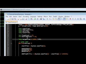Part 2 - Basic Game Programming in Java - Setting the FPS