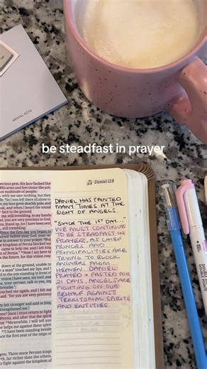 Daniel‬ ‭10‬:‭12‬-‭14‬ ‭NLT‬‬ | “Then he said, “Don’t be afraid, Daniel. Since the first day you began to pray for understanding and to humble yourself before your God, your request has been heard in heaven. I have come in answer to your prayer. But for twenty-one days the spirit prince of the kingdom of Persia blocked my way. Then Michael, one of the archangels, came to help me, and I left him there with the spirit prince of the kingdom of Persia. Now I am here to explain what will happen to yo