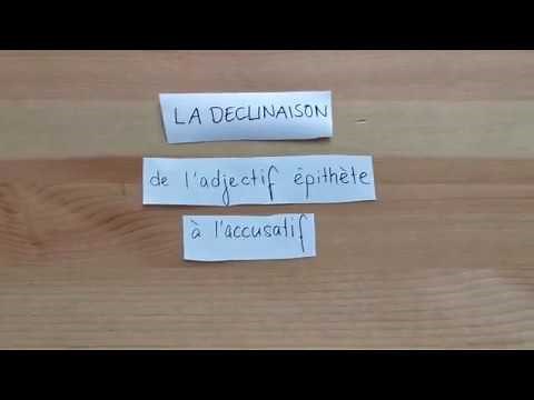 La déclinaison de l'adjectif épithète à l'accusatif en allemand