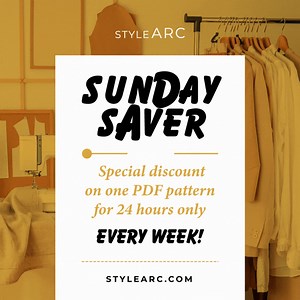 133K views · 25 reactions |  Ready to save with special discounts on a new PDF pattern every week? Sign up to our newsletter to be first to know when our next Sunday Saver pattern is revealed! Discounts are automatically applied to the selected PDF sewing pattern from 12am to 11:59pm AEST – no code required. Offer available for 24 hours only, so keep an eye on your inbox to snag your Sunday Saver pattern from Style Arc! | Style Arc sewing patterns | Facebook