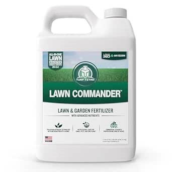 Turf Titan Lawn Commander – All-in-One Lawn Booster and Fertilizer (1 Gallon) – Peak Growth & Green Grass for All Seasons – Tri-Action Nitrogen Tech Fertilizer Concentrate – Covers up to 32,000 Sq Ft