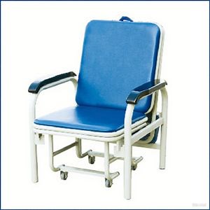 [Hot Item] Foldable Hospital Sleeper Recline Chair Accompany Armless Clinic Footrest Chairs