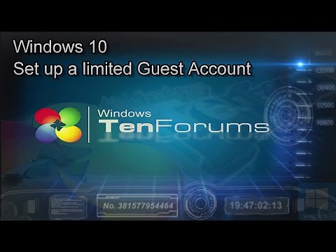 Windows 10 - Create a Guest Account in Windows 10