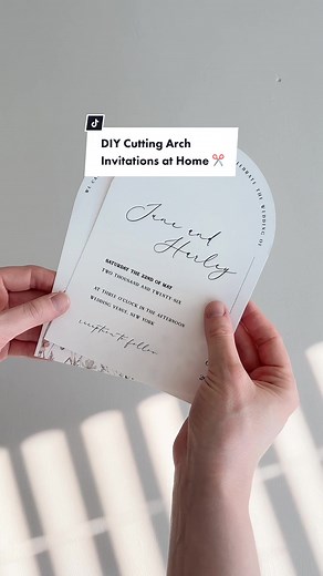 DIY Cutting Arch Invitations at Home ✂️