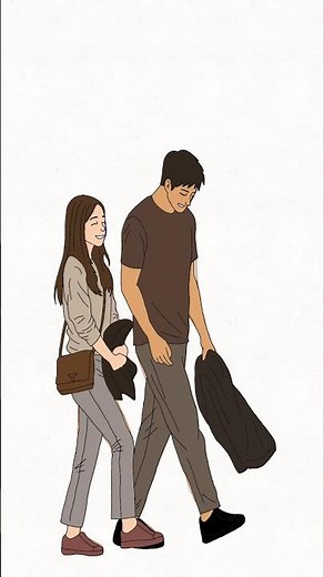 Walking Together ❤️ | Easy Drawing Tutorial Boy & Girl Walking Scene ✏️ Step-by-Step