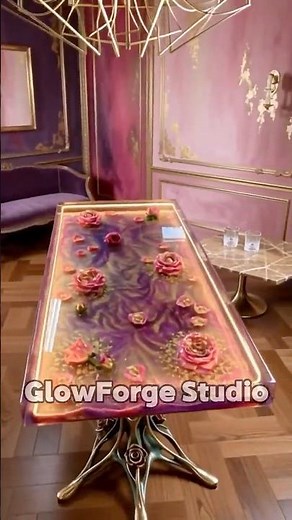 DIY Glowing Floral Epoxy Resin Table Build (Insane Reveal!) 🌹