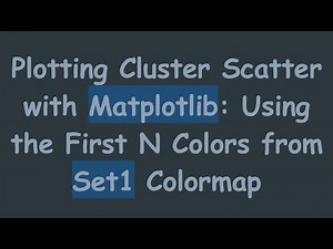 Plotting Cluster Scatter with Matplotlib: Using the First N Colors from Set1 Colormap