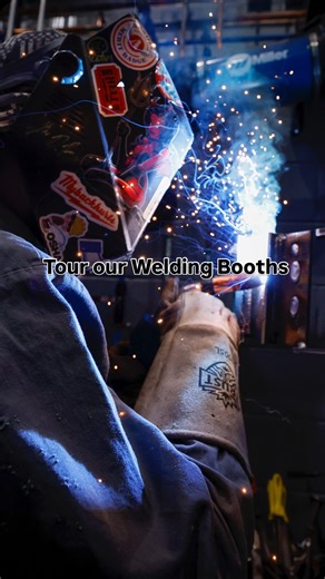 High School Admissions Rep Ben Clemons gives us a detailed tour of our state of the art welding booths! Who’s ready to come see them in person?! ✋✋ #nadc #lincolntech #lincolntechnashville #nashville #welding | NADC Nashville