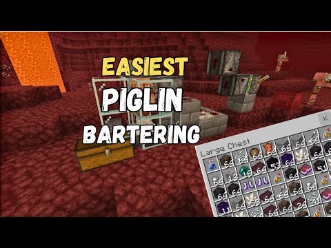 Easiest Piglin Bartering Farm for Minecraft Bedrock 1.21 (2025)