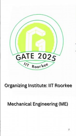 GATE 2025 Q25 | Organizing Institute: IIT Roorkee |Mechanical Engineering #me #education #gate #exam