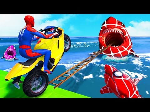 الرجل العنكبوت انقاذ باتمان Spider-Man Rescue batman vs iron man vs venom funny Game GTA 5 superhero