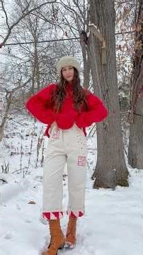 Making North Pole overalls ❣️ #upcycling #quilted #diycrafts #overalls #vintage